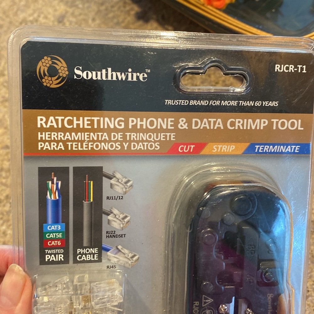 NIP Southwire Ratcheting Phone & Data Crimp Tool RJCR-T1 - Picture 6 of 11